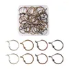 Brincos de argola 16Pairs Brass Acalhos Antigos Bronze Gunmetal Red Copper Hoops Acessórios de jóias para mulheres Brincho DIY