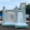 5.5x3m nieuwe stijl witte PVC opblaasbare bruiloft jumper stuiter met dia voor buitenactiviteiten of entertainment