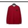 Julrabatt Mens Hoodies Sweatshirts Designers Stones Island Classic Badge Sleeve Long Bottom Shirt Män och kvinnor Par Lossa enkel bomull Mångsidig TR