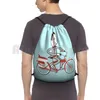 バックパック私の自転車 - ウェアビッグアドベンチャードローストリングバッグ乗馬ジムおしっこ漫画漫画