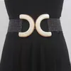 Ceintures femmes mode tricoté élastique Corset femme Cummerbund manteau ceinture robe décoration large ceinture J146