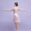 Stage Wear Ballet Balet Kobiety Wróżka balerina strój Lantern Long Rleeve klasyczny taneczny gimnastyka Rajstopy wydajności Koszt wydajności