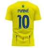 23 24 Al Nassr FC Fußballtrikots Ronaldo 2023 2024 Home Gelb Auswärts CR7 Gonzalo Mane Martinez Talisca Damen FANS Spielerversion Herren Kinderset Fußballtrikot Al-Nassr