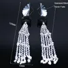 Stud -oorbellen Fashion Tassel roestvrijstalen oorbel voor vrouwelijke sector lange sieraden aretes de Acero Inoxidable Para Mujer E612994S07