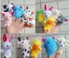 10pcs/lot Animal Finger Puppets Wholesale Children Storytelling Props Baby Bed Stories Helper Doll Set Soft Plush Games Educational Toy