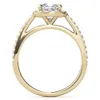 Aangepaste Sieraden 18 k 14 k 9 k Goud s925 Real Moissanite Diamanten Ringen Voor Vrouwen Bruiloft Verlovingsringen