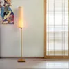 Vloerlampen moderne creatieve bamboe geweven lamp lange buis handgemaakt led licht voor eetkamer slaapkamer slaapkamer bedbankde decorstandaard