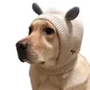 Hundkläder vindtät söt hatt hattar vinter varmt stickade husdjur djur hundar klädkattar tillbehör klär sig upp