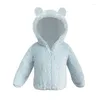 Jackets Winter Infant Boy Girl Clothes Long Sleeves Fleece Thickened Jacket Zipper Hoodie Coat 0-24 Months Born Baby Costume