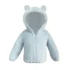 Jassen Winter Babyjongen Meisjeskleding Lange mouwen Fleece Verdikte jas Rits Hoodie Jas 0-24 maanden Geboren babykostuum