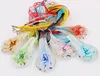 Pendant Necklaces QianBei Fashion Beauty 6pcs Handmade Murano Lampwork Glass Mixed Color Flower Inside Pendants Charms Necl0075