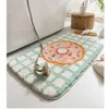 Tapis de sol absorbant pour salle de bain : tapis de pied antidérapant pour toilettes, bain à séchage rapide, porte hygiénique absorbant l'eau