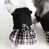 Собачья одежда черная цветная одежда для собак юбки Hund 2023 Осень и Зимние хлопковые теплые домашние животные