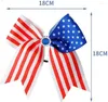 Saç Aksesuarları 10pcs19colors Bebek Kız Bowknot Patriotic 4 Temmuz Bağımsızlık Günü 7inch Elastik Bant Alacak kuyruğu Tutucu