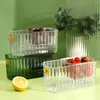 Plates Fruit Plate Double Layer Transparent Visible Large Capacity Living Room TV Table Nut Candy Serving Tray Daily Use