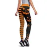 Leggings pour femmes gothique taille haute Fitness coloré rayé chauve-souris impression femmes entraînement Legging mode jegging pantalon