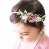 Acessórios de cabelo Pogal Props Flores Born Baby Girl Headband Elastic Nylon Infantil Turbante Headbands Hairband para meninas