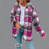 Damenjacken Damenmode Jacke Herbst Winter Kapuzenmäntel Für Frauen Wollkapuzenmantel Plaid Print Tops Weibliche Lose Tweed Wolle