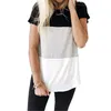 Maternité Tops Tees Femmes Maternité Allaitement Tee Tops D'allaitement Rayé À Manches Courtes T-shirt Plus La Taille S-2XL Vêtements De Maternité Tees 230404