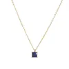 Collier pendentif carré Simple pour femmes, tendance, pull en or, chaîne de clavicule, bijoux cadeau de fête de mariage
