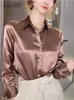 Женские блузкие рубашки бренд качество роскошная женская рубашка элегантная офисная пуговица с длинными рукавами