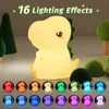 Night Lights Dinosaur Light For Kids 16 Color Changing Silicone Room Decor Boys Portable Baby Lamp Cute Gifts