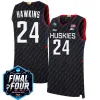 2023 Final Four UConn Huskies Basketball Jersey 24 Hawkins Adama Sanogo Joey Calcaterra Donovan Clingan Paige Buickers Andre Jackson Jr. Tri