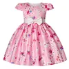 Meisje jurken kinderen prinsesjurk meisjes bloemen puff puff mouw tutu kind mode verjaardag feest jurk kinderen mesh zomer 6m-5t