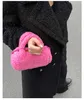 Winters Evening Bags Autumn and Winter Fruit Aiins Small Design Children's Fun Pink Lamb Hair Mini Crossbody Sweet Cool Handbag For Women