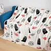 150x200cm Couverture de créateur blanche douce Manta Fleece Jette Canapé-lit Avion Voyage Plaids Serviette Couvertures Luxueux Cadeau pour Enfant Adulte