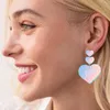 Swifts Lover Heart Earrings Studs Women Laser Color Changing Letter Acrylic Dangle Fashion Trendy Love Drop Earrings Hoops Jewelry Gifts for Tayors Fans Girlfriend