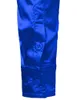 Mężczyzn Casual Shirts Royal Blue Silk Satin Satin Men 2023 Luksusowa marka Slim Fit Mens Dress Wedding Party Mężczyzna Chemise 230404