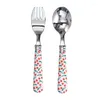 Dinnerware Sets Kids Set Lovely Cherry Spoon And Fork 304 Stainless Steel Travel Cutlery