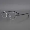 fashion Japanese-style handmade glasses male business plate eyeglass ultra-light frameless myopic flat lens female