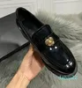 Designer Love Metal Buckle Letter Sign Loafers Shoe Lacquered Leather Upper Thick Sole Anti slides Ladies Calfskin Shoes