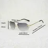 Lunettes de soleil d'été design de luxe Vintage Lens Shape Metal Farme Hommes Sans Monture Fil Carré Gafas Femmes pour Accessoires De Club En Plein Air Oculos Shades