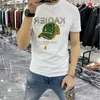 Mens T Shirt Yazlar Yeni Batı Stil Beyzbol Kapağı Desen Baskı Sıcak Pırlanta Tasarım Özel Thirt Pamuklu Pamuk İnce O-Neck Plus Boyut Moda Markası M-7XL