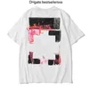 Designer Heren Graffiti T-shirts Offs kleding en vrouwen losse T-stukken Tops Tops Man Casual Street Shirt Sweatshirtoff herenoffers Wit%70 Black Fa6e