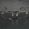 2023 Fashion Designer Nuovi occhiali da sole Montature per occhi trasparenti senza montatura Occhiali da vista trasparenti da uomo Occhiali da vista in metallo Deisgner Fill Occhiali da vistaKajia