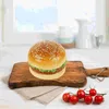 Party Decoration Sewacc Artificial Hamburger Fake Food Bread Model Pu Realistic Burger Figurine Faux Sandwich