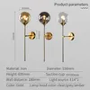 Wandlampen Noodswoord Modern Glass Lamp Goud Led Light voor keuken Badkamer Kleding Mirror Indoor verlichting Luminaire Home Decor E14