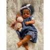 20 pouces Loulou bébé nouveau-né poupée fait à la main réaliste Reborn dormir doux au toucher 3D peint peau veines visibles câlin bébés poupée