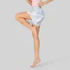 LU LU LEMONS Yoga-Shorts mit hoher, gefütterter Leibhöhe, schnell trocknend, schnelles Gewebe, weiches Innenfutter, schweißableitende Laufshorts, 5 Zoll lang