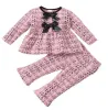 Hotsell Autumn Winter Kids Girls Girls Sets Designer Girl Baby Bowknot Tops Pants 2ace Suit Buil