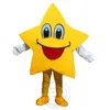 Cadılar Bayramı Süper Sevimli Sarı Beş Şeli Yıldız Maskot Kostümleri Özel Süslü Kostüm Tema Fantezi Elbise