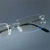 高級デザイナーの場合は20％オフ男性のための眼鏡をクリアリムレス透明メンズブランド光学フレームコンピューターアイウェアガラスのframeskajia