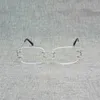 2023 Tasarımcı Gözlükler Model Kısırsız kare berrak erkekler oval optik metal çerçeve tel gözlükler, büyük boy oculos 3mm lens gözlükleri okuyan kadınlar için güneş gözlüğü