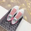 top new Mens Designer Casual Shoes Real Leather Classic plaid Trainers Stripes Shoe Fashion Trainer For Man Woman color sneakers