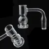 Mezza saldatura Flat Top Terp Slurper Quartz Banger Fumo senza cuciture con secchio a sfera Bordo smussato e grande flusso d'aria per vetro Acqua Bong Dab Oil