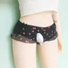 Underpants Sissy Strawberry Printing Briefs Cute Ruffle Panties Gay Man Penis Sheath Ball Pouch Underwear Sweet Lingerie